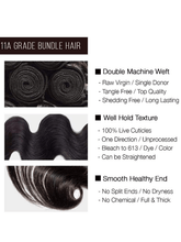 Brooklyn Hair 11A Raw Hair Body Wave Bundle – Natural Black 100% Unprocessed Human Hair
